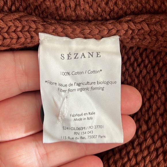 SEZANE TITOUAN CARDIGAN CHOCOLATE SIZE S - Picture 13 of 14